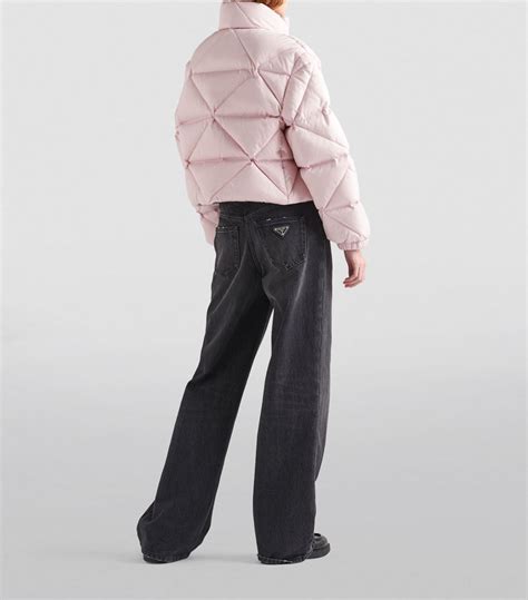 prada puffer pink|prada puffer cropped.